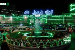 عکس/ سبزپوش شدن صنعا در آستانه میلاد پیامبر اکرم(ص)