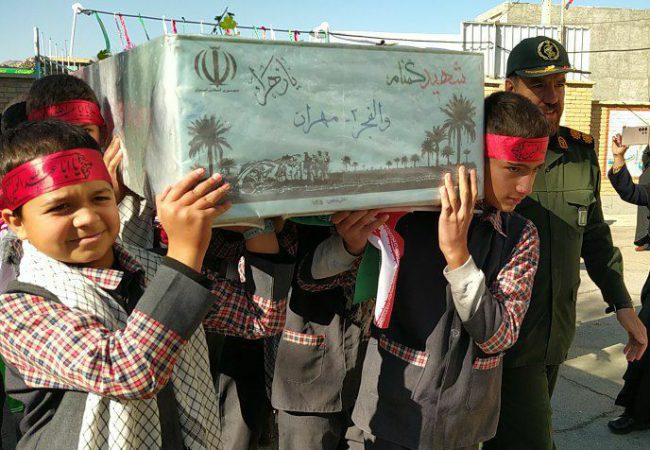 آئین استقبال از شهید گمنام در مدارس خنداب