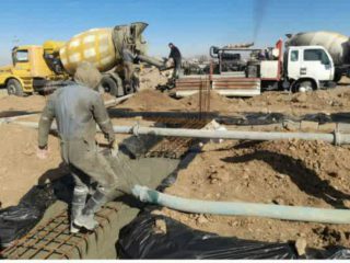 پایگاه اورژانس ۱۱۵ دهچال بتن‌ریزی شد