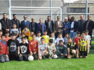 افتتاح دو زمین چمن مصنوعی در خنداب
